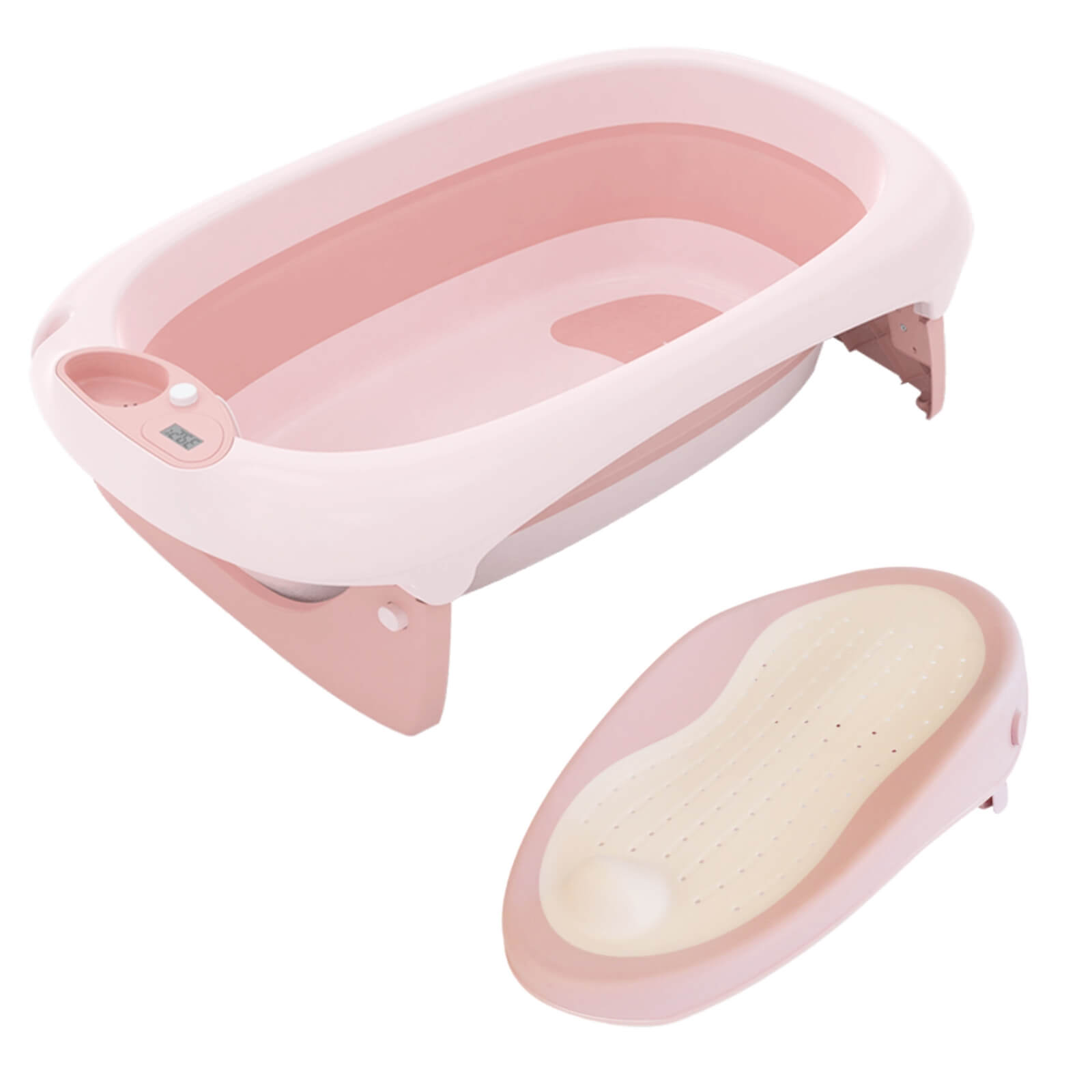 Foldable Baby Bath Tub & Bath Seat -Pink