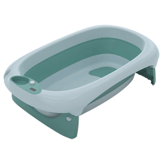 Foldable Green Bath Tub for Newborn, Baby & Kids With Thermometer For Boys and Girls