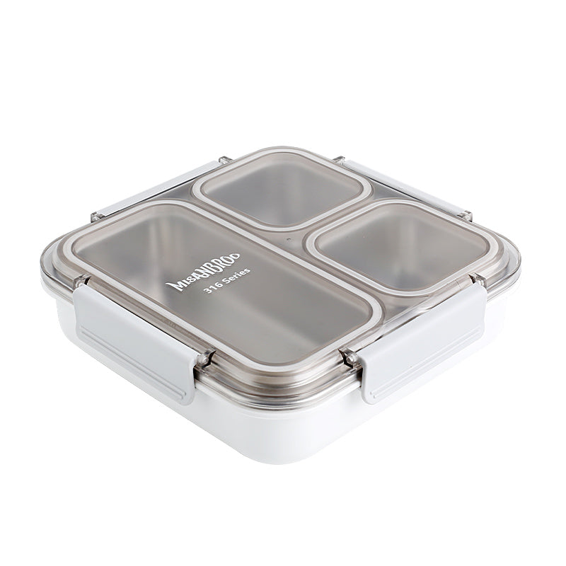Insulated 316L Stainless Steel Bento Lunch Box 1200ml Grey