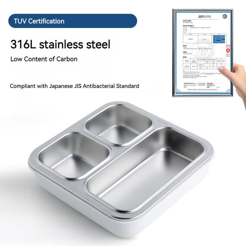 Insulated 316L Stainless Steel Bento Lunch Box 1200ml Certificate