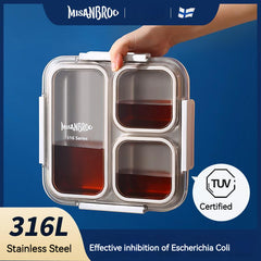 Insulated 316L Stainless Steel Bento Lunch Box not leak water
