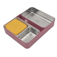 Pink stainless lunch box without lid