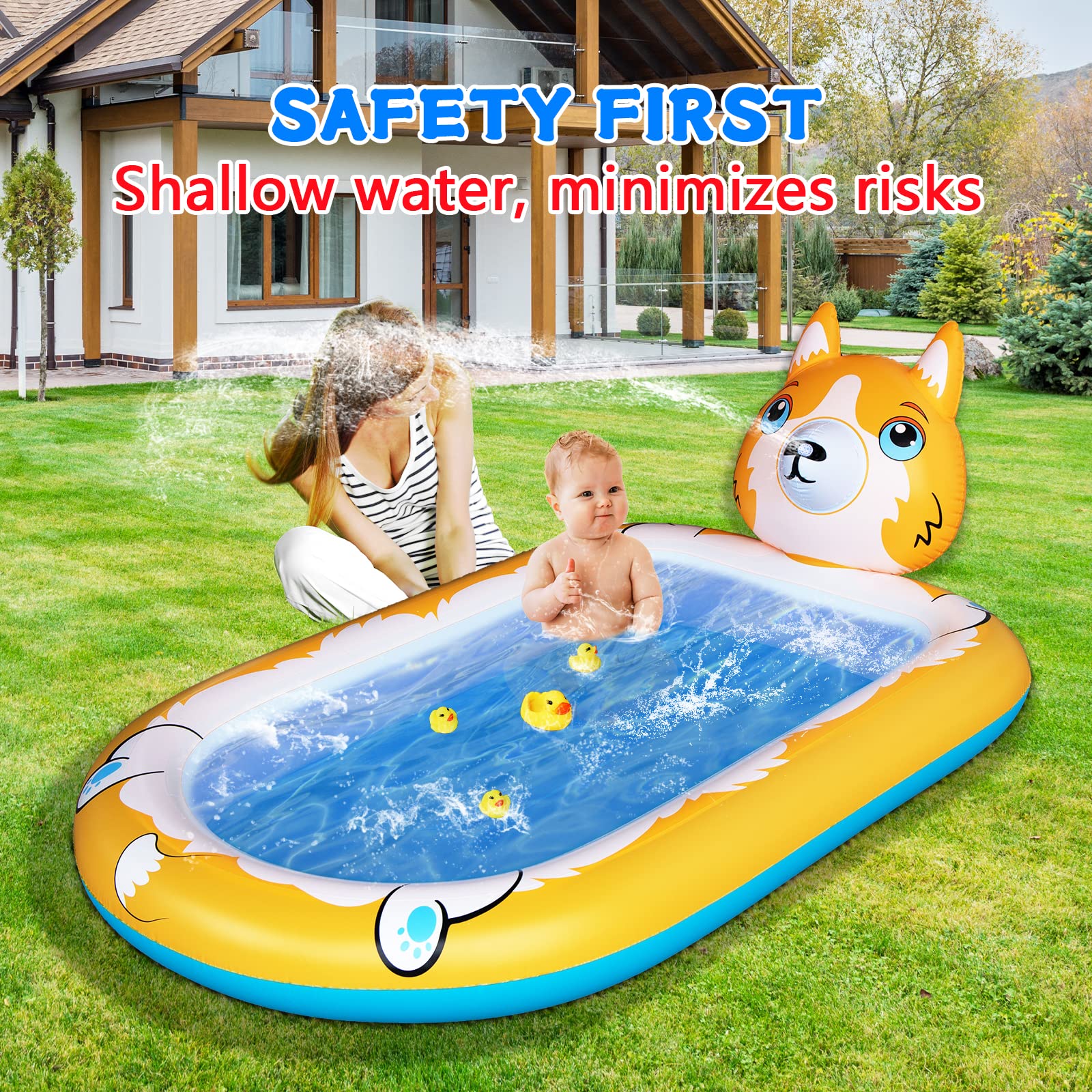 Puppy Inflatable Splash Pad for kidsPuppyInflatable-Splash safety