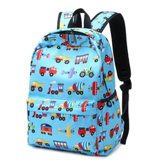 School Bags for Boys Kids Backpacks-Blue Mini Car