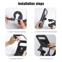 Waterproof-Bike-Motorcycle-Phone-Holder-Phone-Mount installation