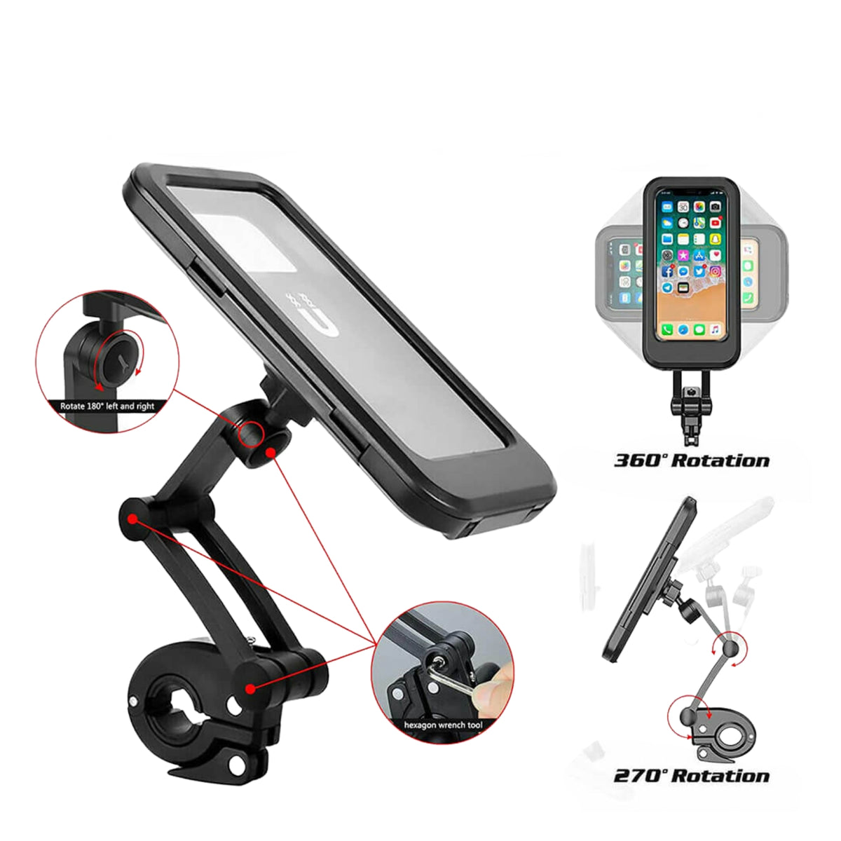Waterproof-Bike-Motorcycle-Phone-Holder-Phone-Mount