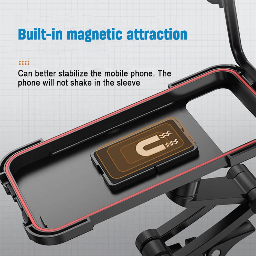 Waterproof-Bike-Motorcycle-Phone-Holder-Phone-Mount with Megentic attaction