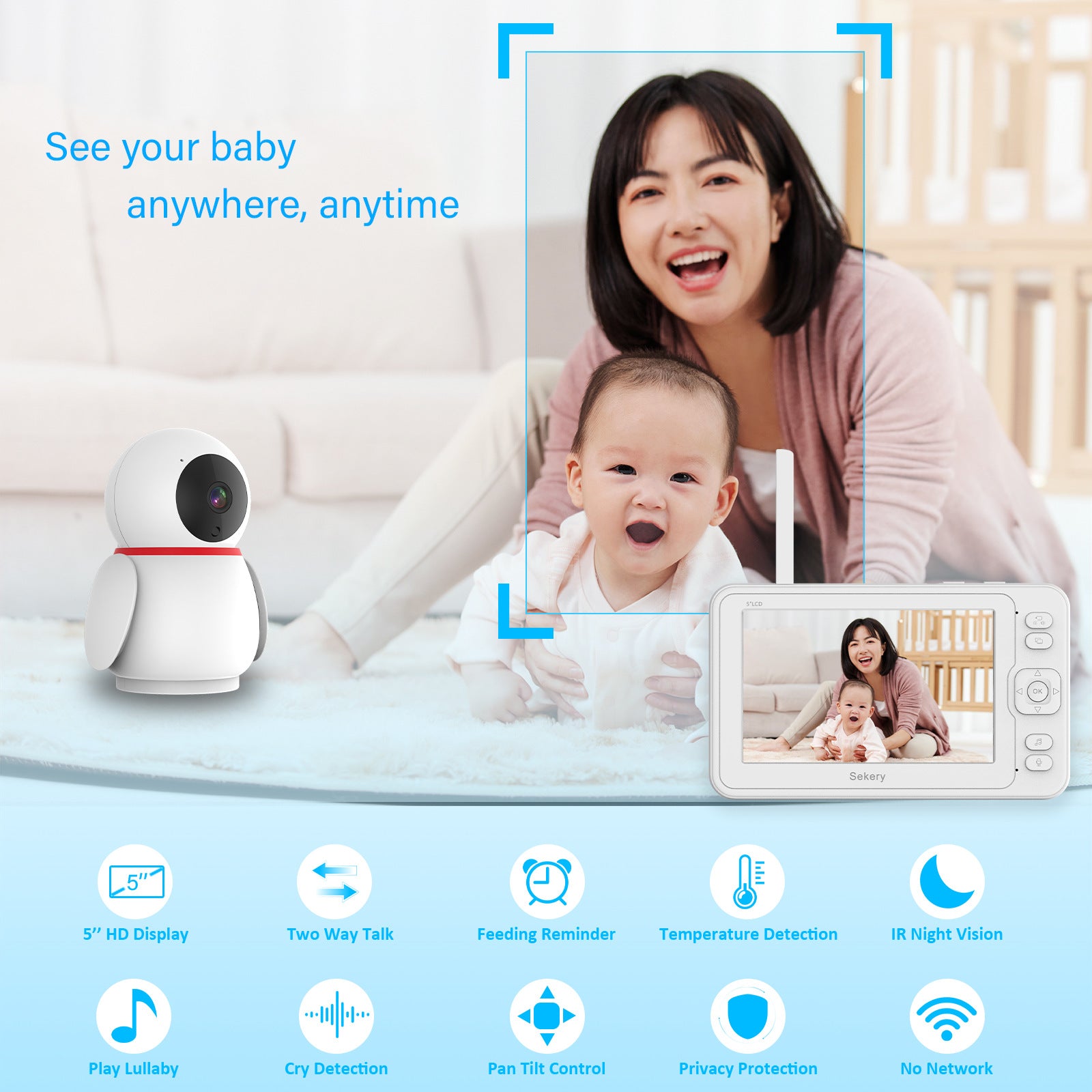 baby monitor NZ with Mum and baby