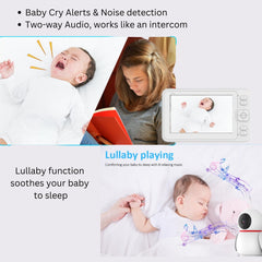 baby monitor NZ -5 inch baby crying and lullaby function