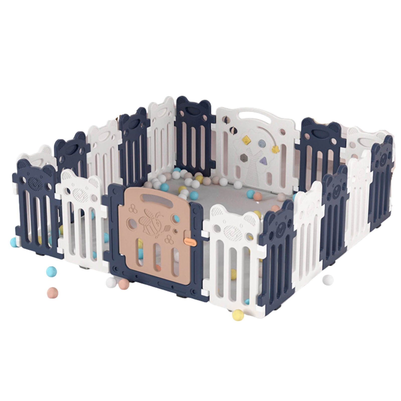baby-playpen-NZ-16-plus-2-panels-blue-and-white