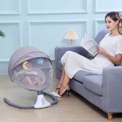Smart Baby Swing Cradle Rocker Bed/ Bouncer Seat Infant Crib Remote Chair with a caver with a mum and baby