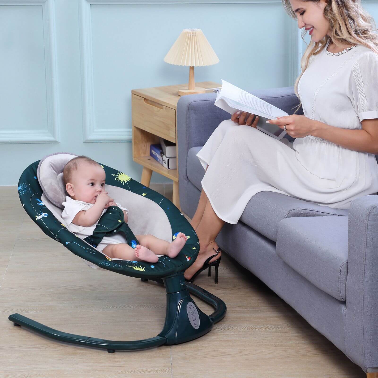Smart Baby Swing Cradle Rocker / Bouncer Seat Infant Crib Remote Chair ...