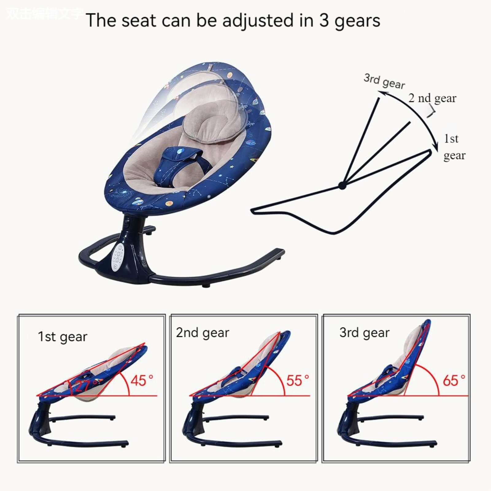 Smart Baby Swing Cradle Rocker / Bouncer Seat Infant Crib Remote Chair ...