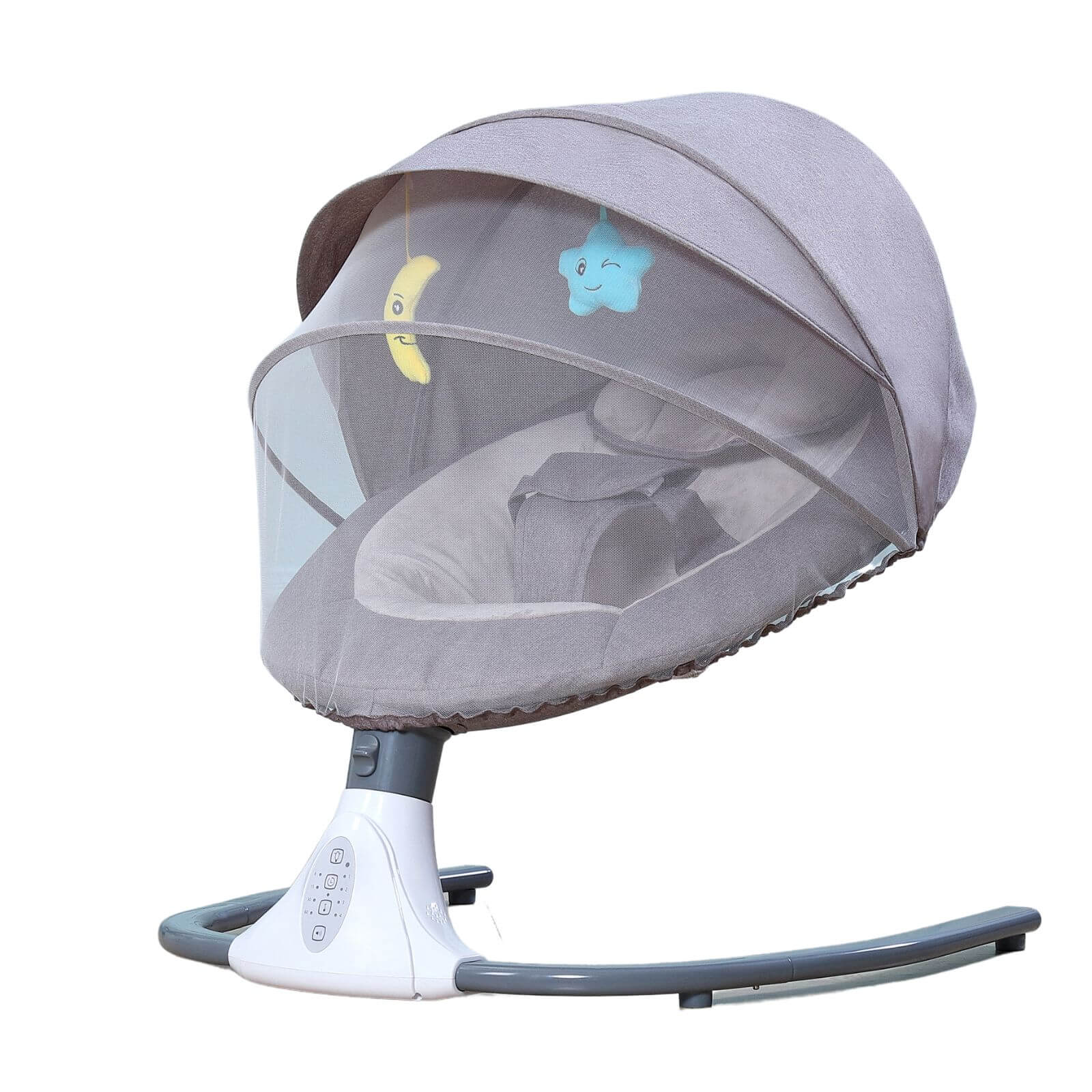 Smart Baby Swing Cradle Rocker Bed/ Bouncer Seat Infant Crib Remote Chair -Grey