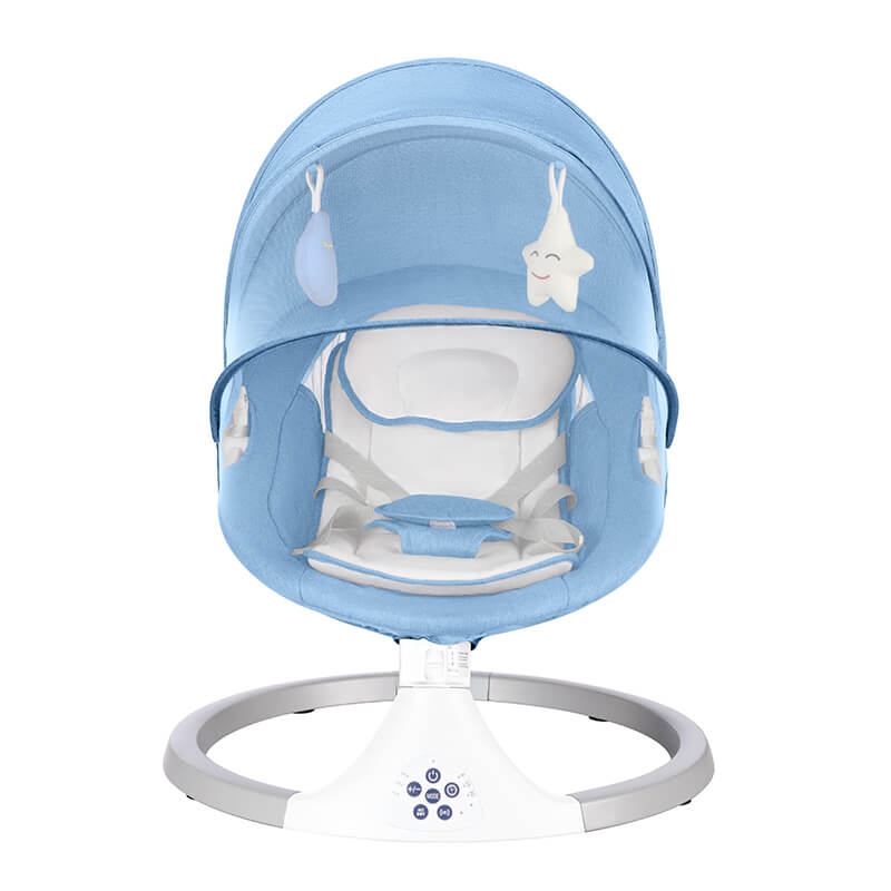 Smart Baby Swing Cradle Rocker/ Bouncer Seat with Dinning Table-Blue-3