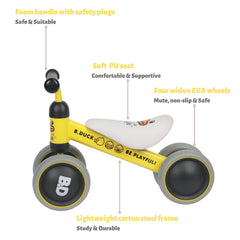 Baby Balance Bike 1003 Yellow