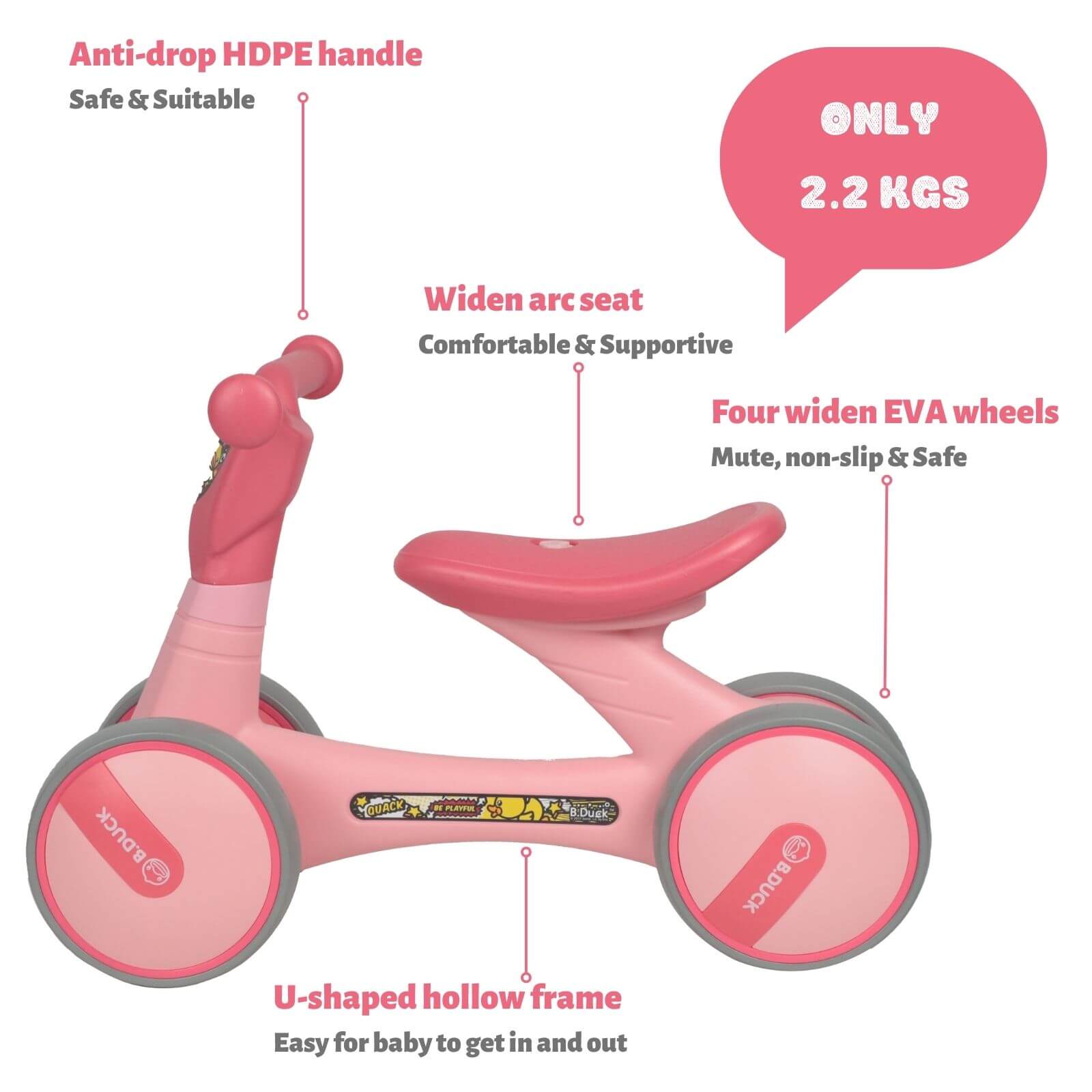 Baby Balance Bike 1006BD Pink