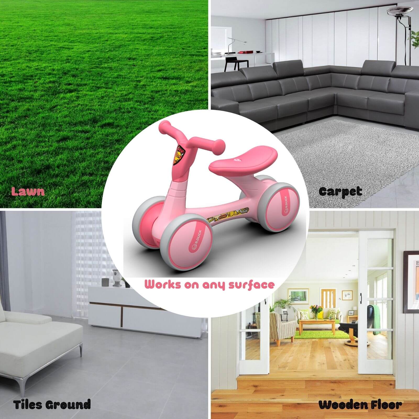 Baby Balance Bike 1006BD Pink