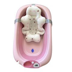 Foldable Baby Bath Tub & Soft Bath Seat -Pink