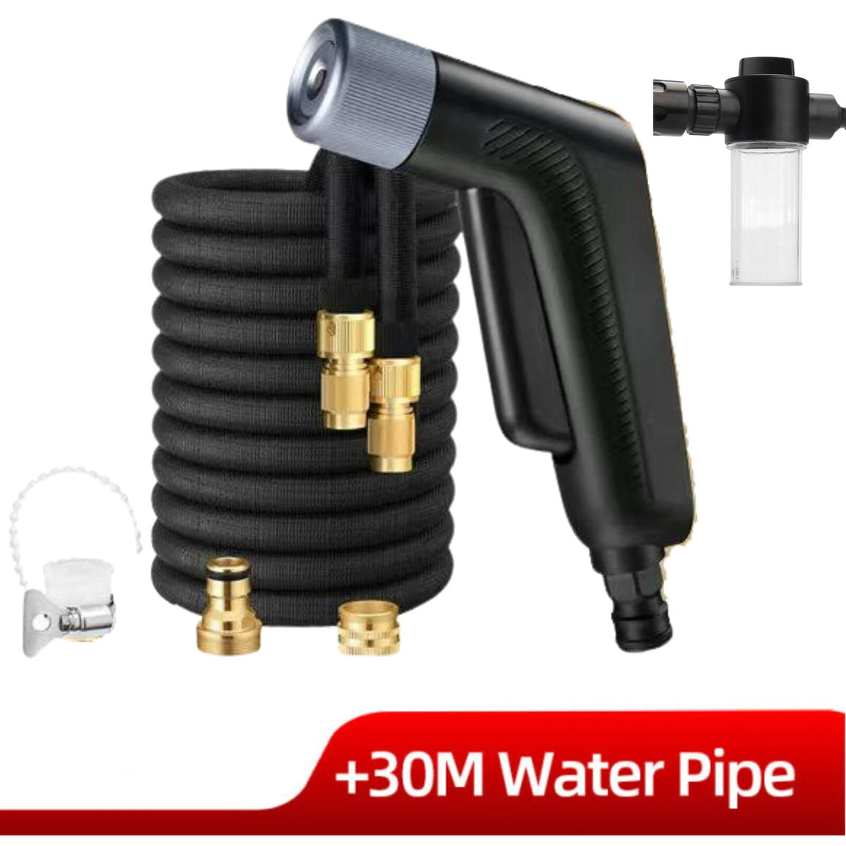 High Pressure Water Gun Up To 30m Pipes: 4 Spay Modes