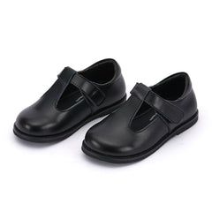 100% Leather Junior Velcro Mary Jane School Shoes