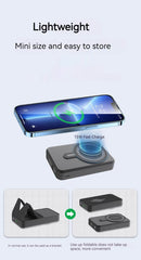 5000mah Magnetic Magsafe Wireless Power Bank with Built-in Adjustable Stand-lightwaight and mini size
