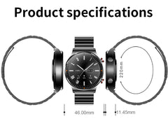 Silver Smart Watch Silicone Strap