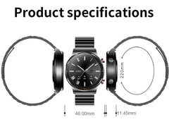 Golden Smart Watch Stainless Steel Strap