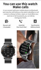 Black Smart Watch Leather Strap