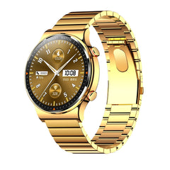 Golden Smart Watch Stainless Steel Strap