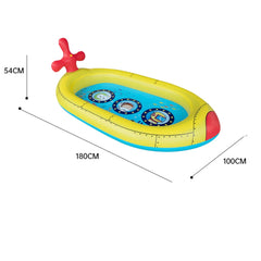 Submarine 3-in-1 Inflatable Splash Pad Sprinkler Pool size